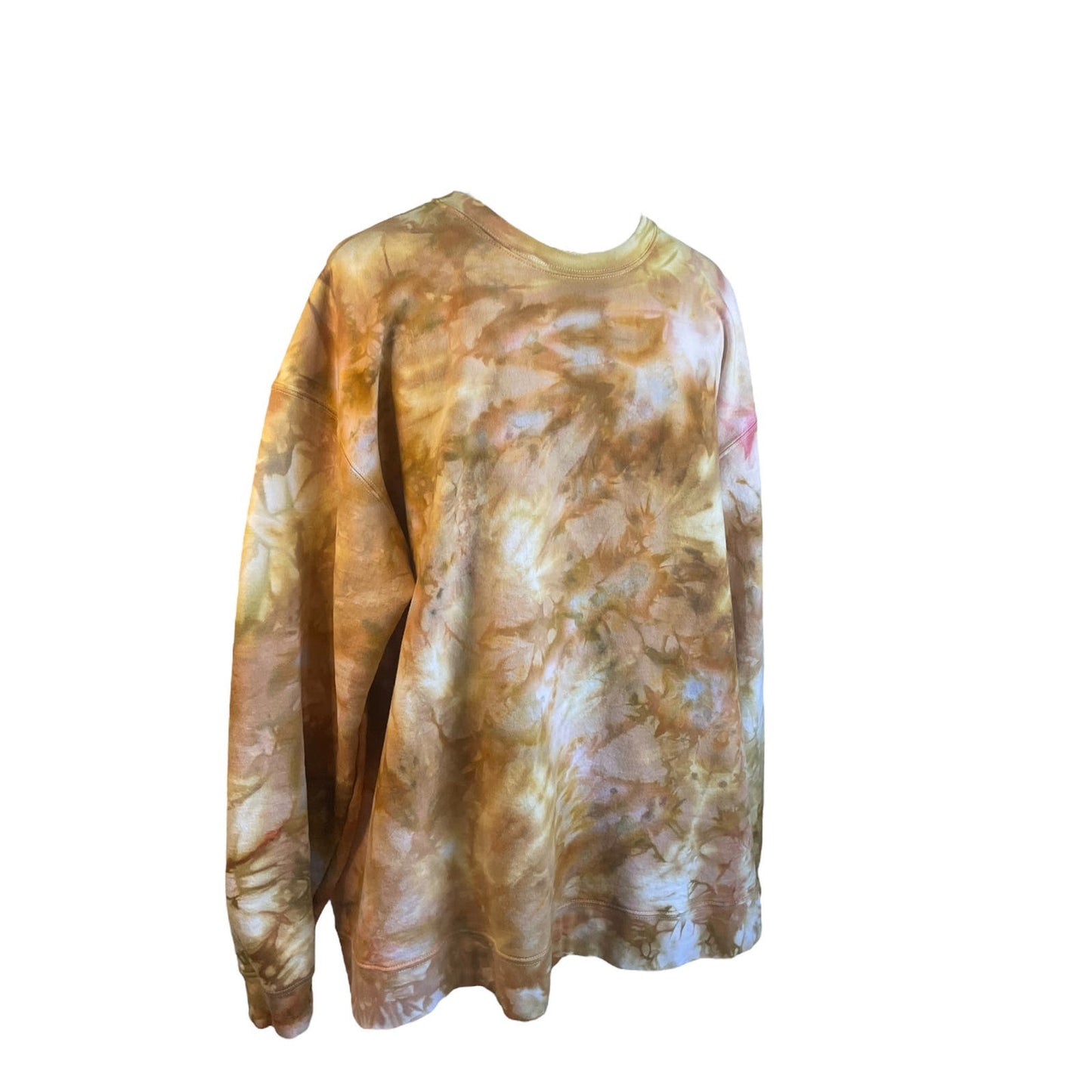 Golden Yellow and Neutral Crewneck Sweatshirt (3XL)