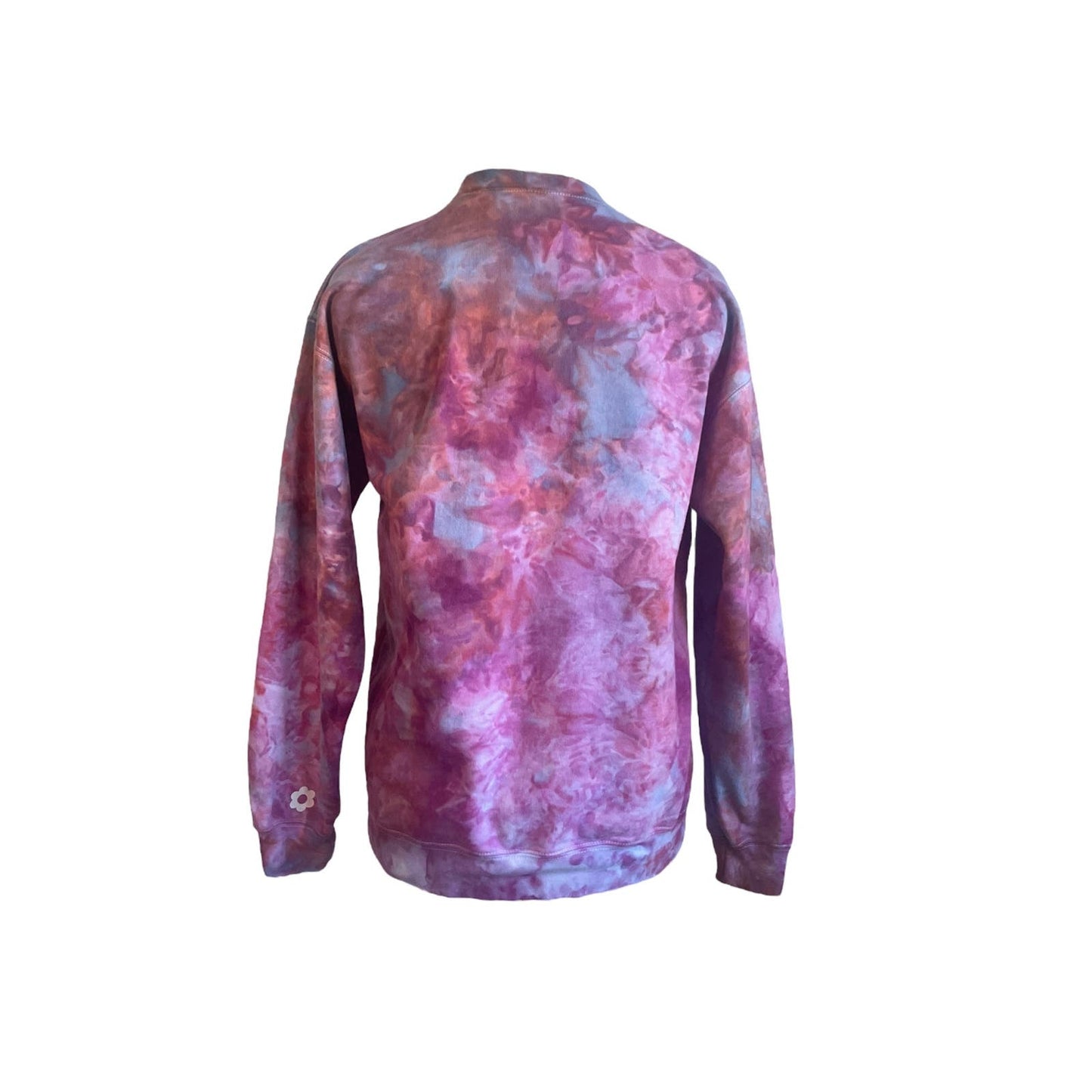 Pink, Rust Orange, and Blue Crewneck Sweatshirt (M)