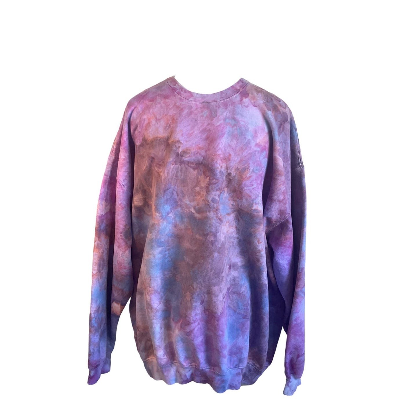 Pink, Blue, and Rust Orange Crewneck Sweatshirt (4XL)