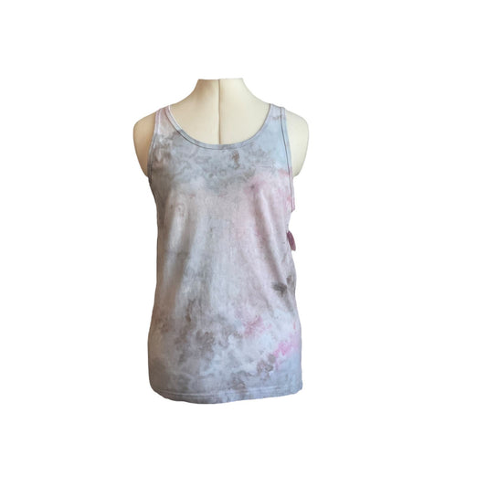 Soft Pink, Blue, and Gray Unisex Tank (S)